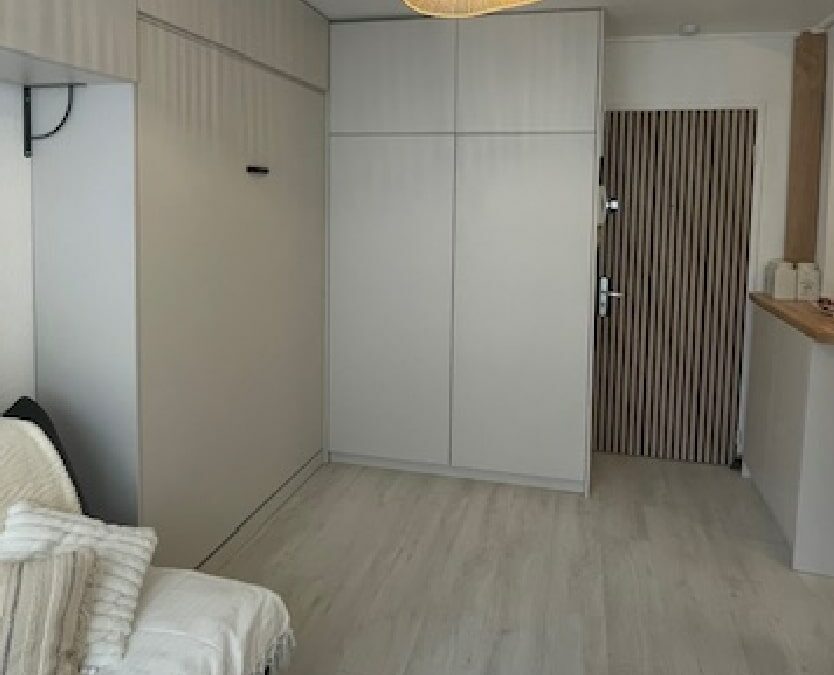 Rénovation et agencement d'un hall d'entrée avec sas.